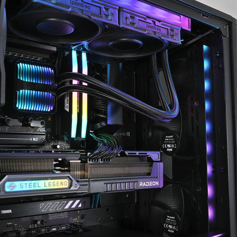 RGB Gaming-PC High-End AMD Ryzen 7 9800X3D AMD Radeon RX 9070 XT 16GB GDDR6 WiFi 7 Windows 11 Pro
